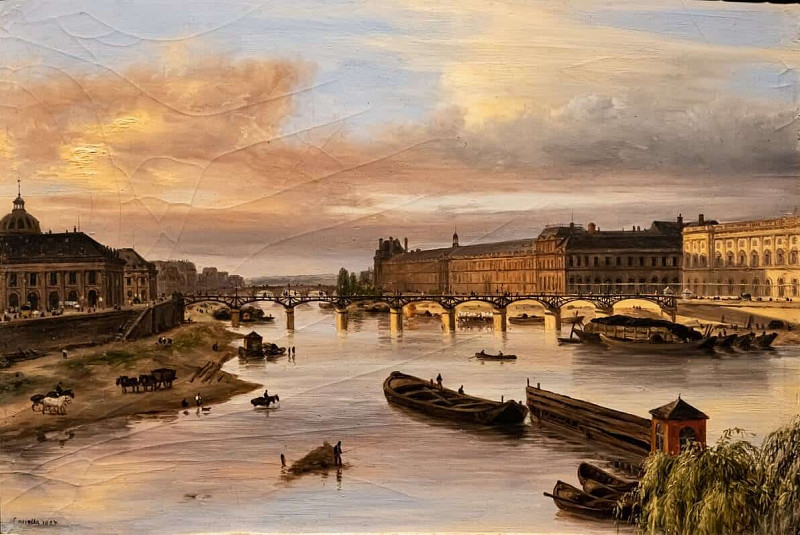 Вид на Сену с моста Пон-Нёф. Джузеппе Канелла