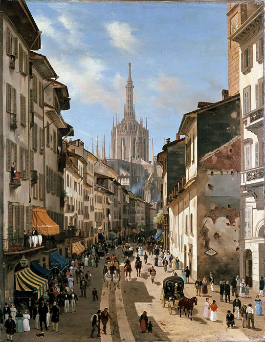 Вид на улицу Корсиа дей Серви. Джузеппе Канелла