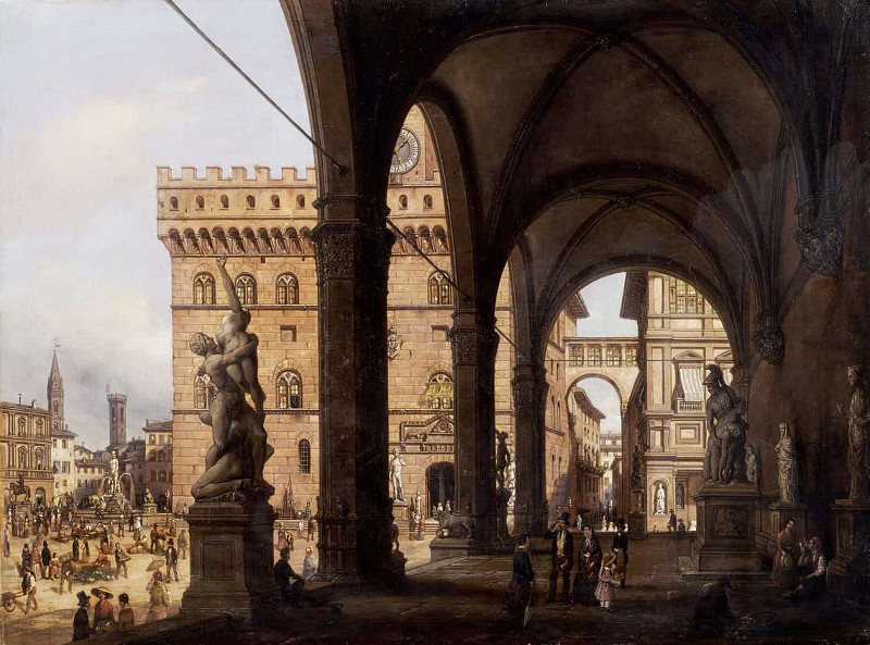 Флоренция, площадь Синьории. Джузеппе Канелла