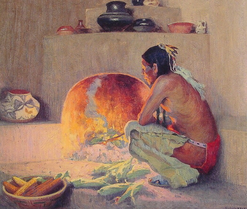 By the Fire. Eanger Irving Couse