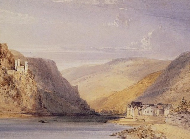 The Rhine at Assmannshausen. William Callow