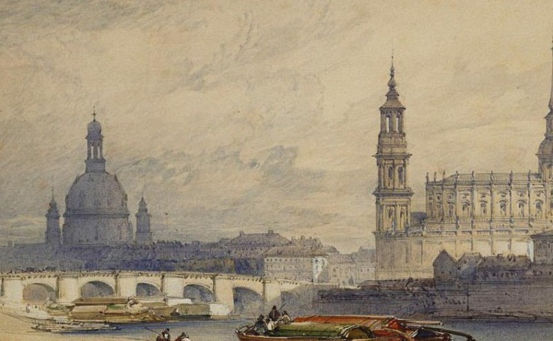 Дрезден с реки Эльбы, Уильям Кэллоу