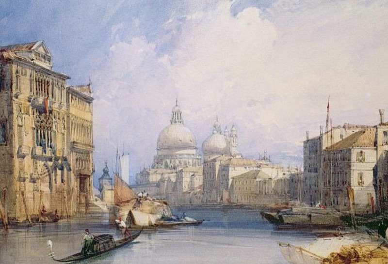 The Grand Canal, Venice, 1879 (w/c. William Callow