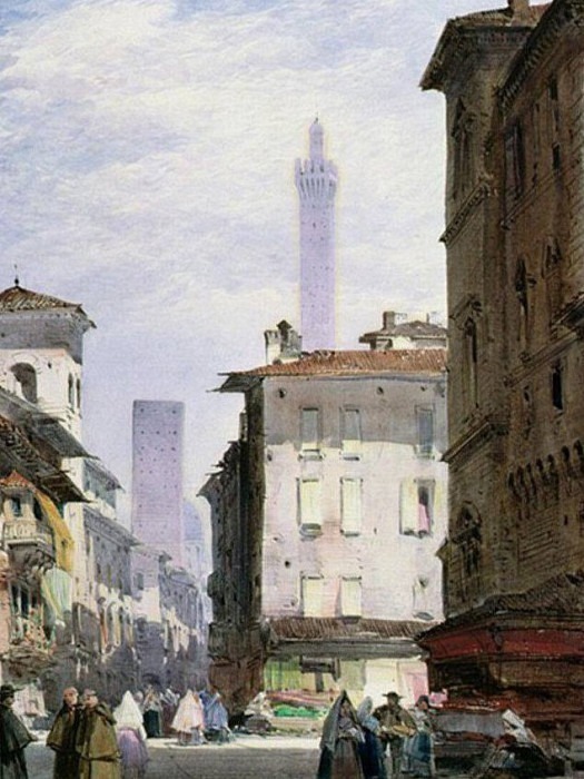 Leaning Tower, Bologna. William Callow