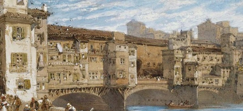 The Ponte Vecchio, Florence. William Callow