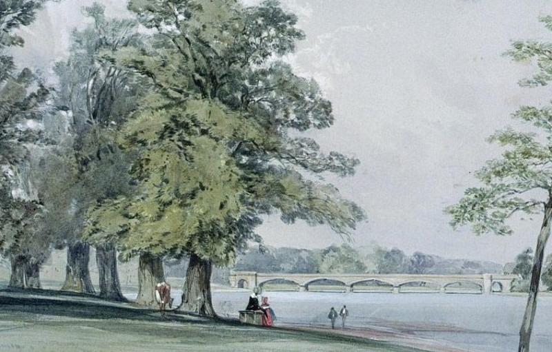 View on the Serpentine, Hyde Park. William Callow