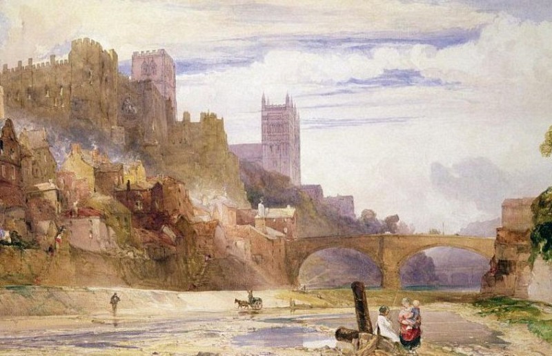 Durham from the River. William Callow