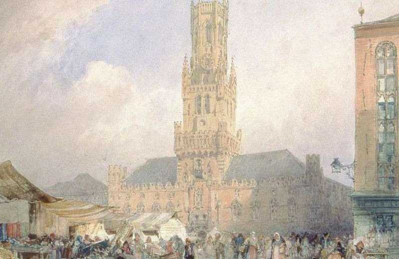 The Town Hall, Bruges. William Callow