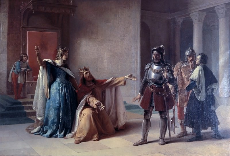 Federico Barbarossa and Duke Henry the Lion in Chiavenna. Filippo Carcano