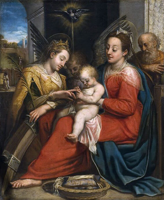 The Mystic Marriage of St Catherine [Attributed]
