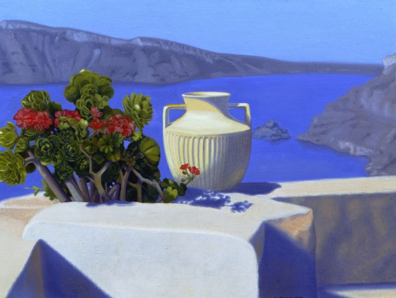 Morning Offering Santorini. James Childs