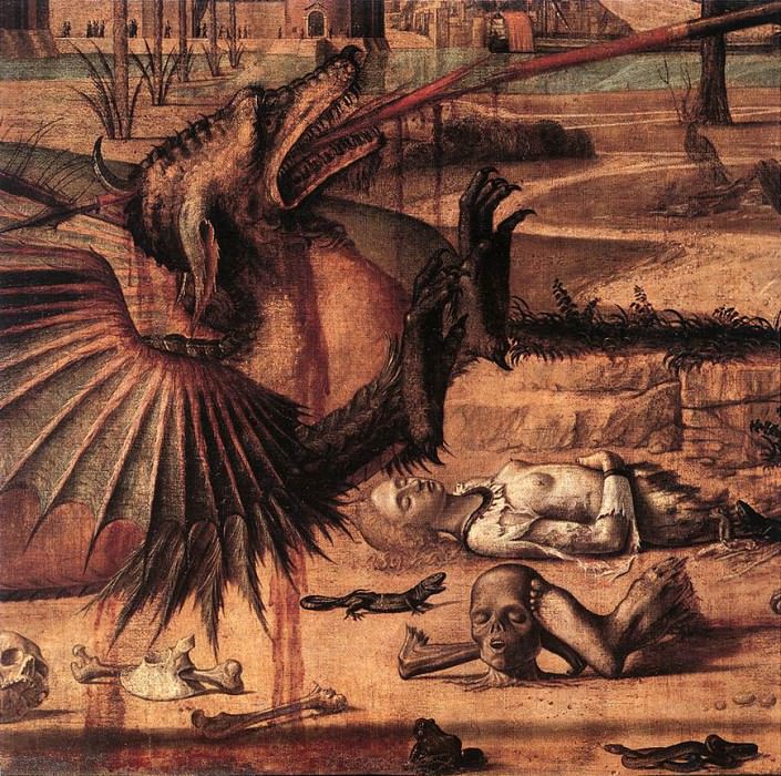 St George and the Dragon detail. Vittore Carpaccio