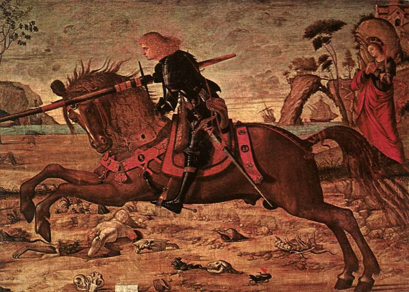 St George and the Dragon (detail). Vittore Carpaccio