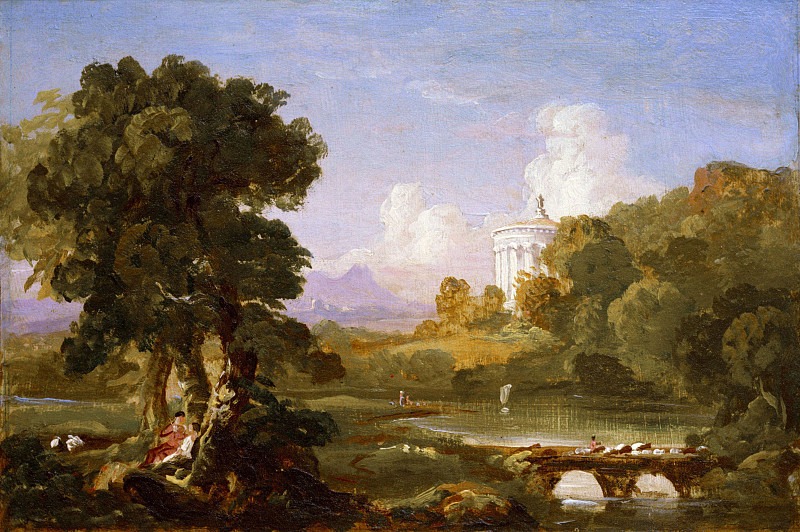 Landscape With A Round Temple. Thomas Cole