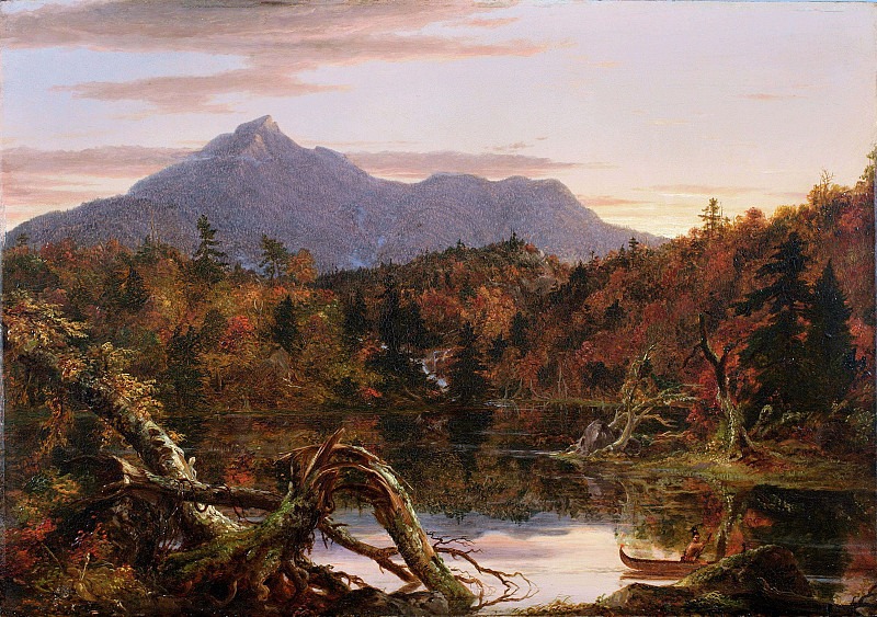 Autumn Twilight, View of Corway Peak (Mount Chocorua), New Hampshire. Thomas Cole
