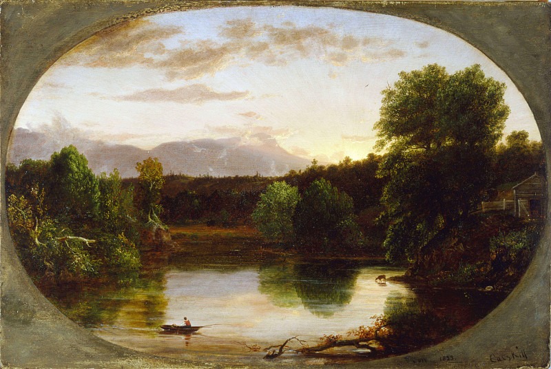 Sunset, View on Catskill Creek, Thomas Cole