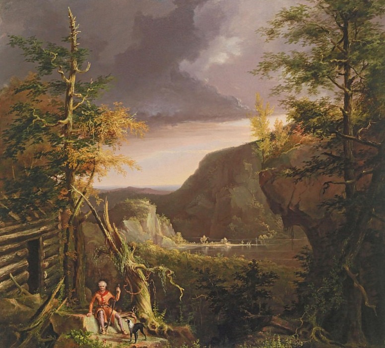 Daniel Boone at His Cabin at Great Osage Lake