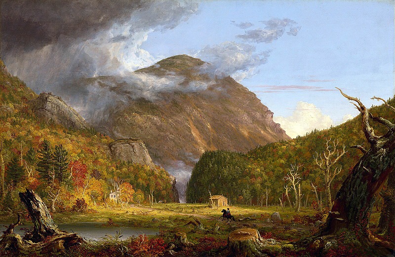 Вид на горный перевал, называемый Выемкой Белых гор (Кроуфорд Нотч). Томас Коул