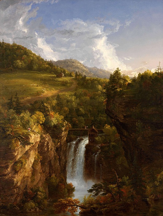 Genesee Scenery (Mountain Landscape with Waterfall). Thomas Cole