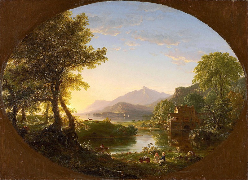 The Mill, Sunset, Thomas Cole