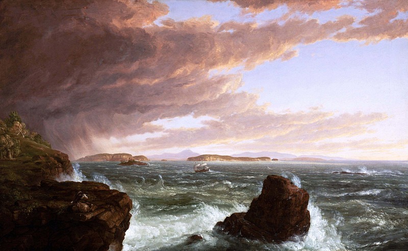 View across Frenchmans Bay from Mt. Desert Island, after a squall, Thomas Cole