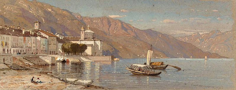 Italian Harbor. Samuel Colman Jr