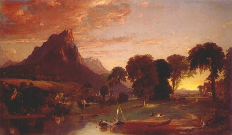 view near sherburne, chenango county, new york 1853. Jasper Francis Cropsey