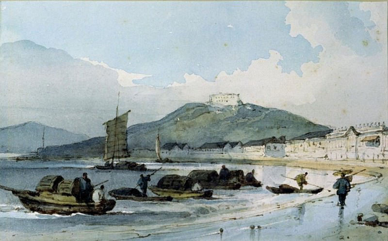 View of Macao, China. George Chinnery