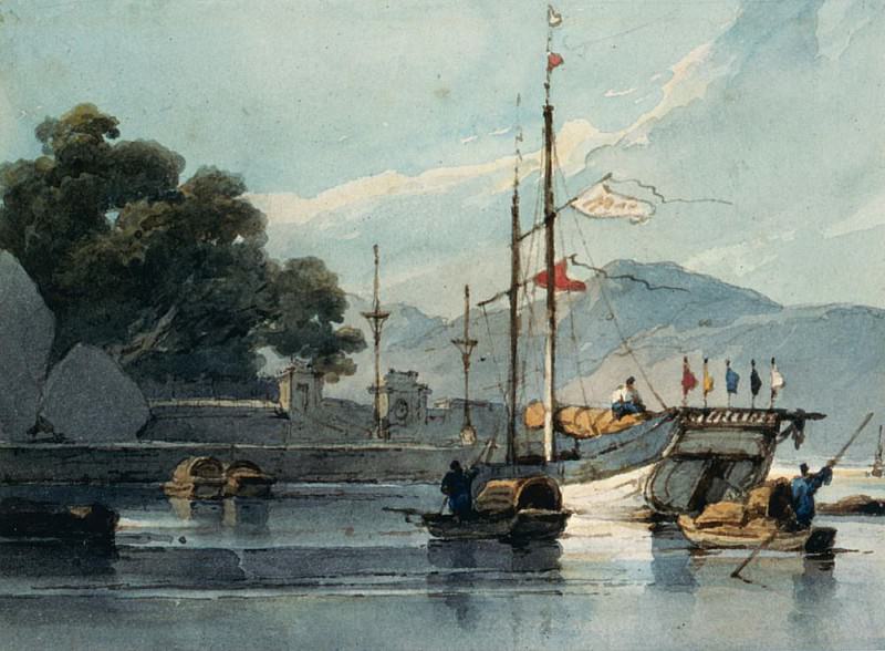 Shipping on a Chinese River. George Chinnery