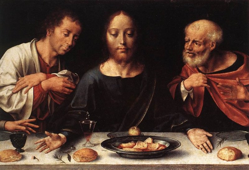 Запрестольный образ Оплакивание Христа, фрагмент. Йос ван Клеве
