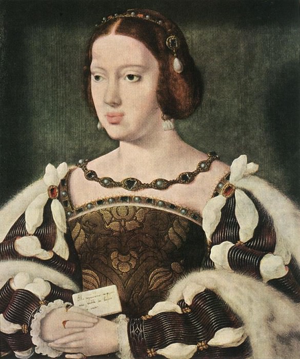 Portrait Of Eleonora Queen Of France. Joos Van Cleve