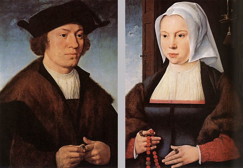 Portrait Of A Man And Woman. Joos Van Cleve