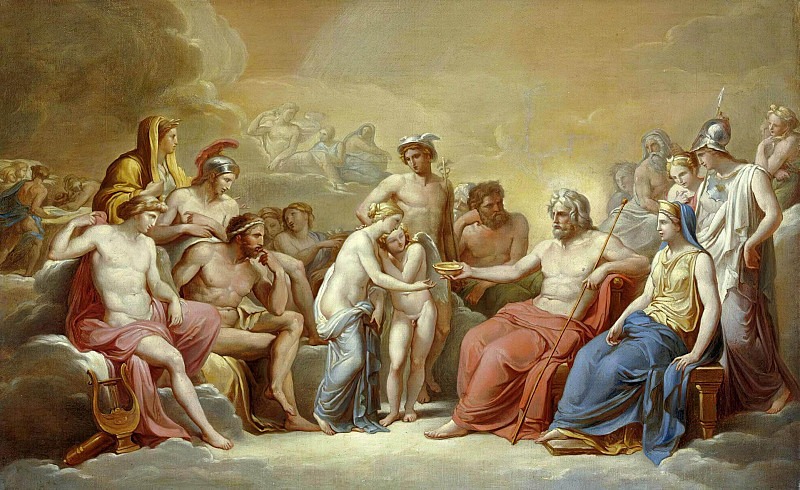 Амур и Психея в присутствии богов. Винченцо Камуччини