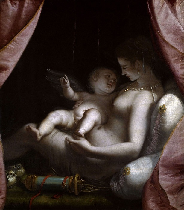 Venus and Cupid. Luca Cambiaso