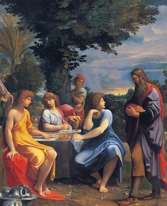 Abraham and the Three Angels. Lodovico Carracci