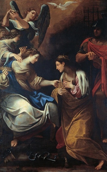 The Visit of the Empress Faustina to Saint Catherine in Prison. Lodovico Carracci