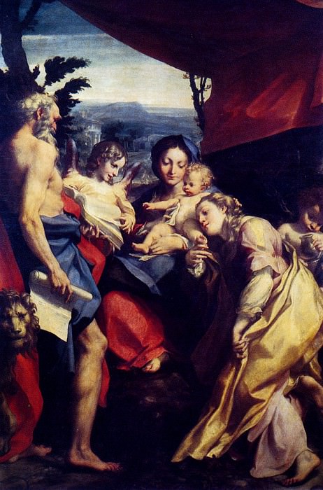 Madonna Of St Jerome. Correggio (Antonio Allegri)