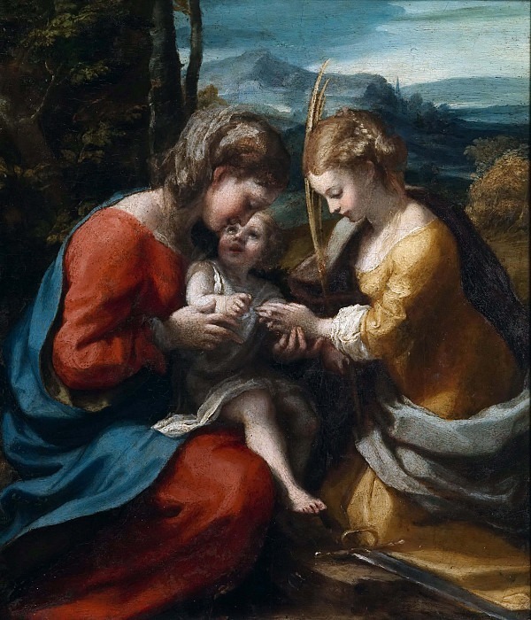 Mystical Marriage of St. Catherine. Correggio (Antonio Allegri)