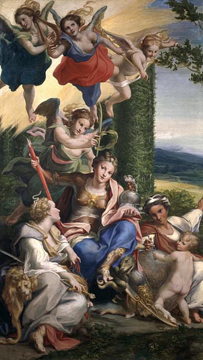 Allegory of the Virtues. Correggio (Antonio Allegri)