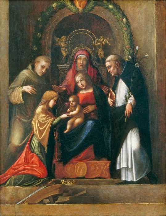 Мистическое обручение святой Екатерины. Корреджо (Антонио Аллегри)