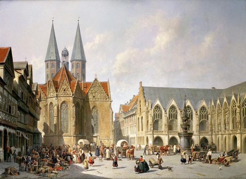 The Old Town Market Square, Brunswick. Jacques François Carabain