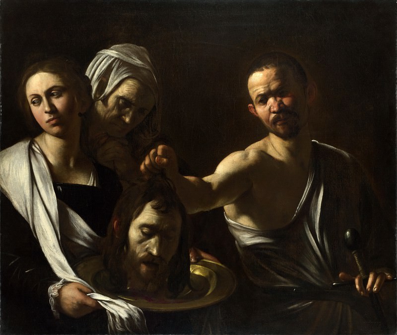 Salome receives the Head of Saint John the Baptist. Michelangelo Merisi da Caravaggio