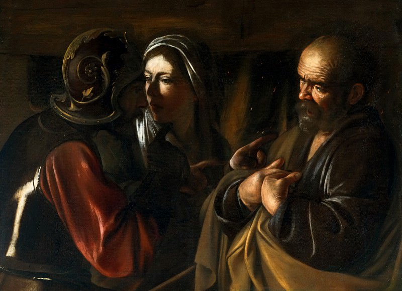 Отречение cвятого Петра, Микеланджело Меризи да Караваджо