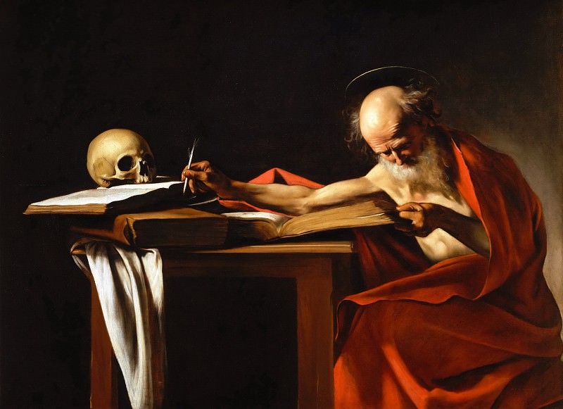 Пишущий cвятой Иероним, Микеланджело Меризи да Караваджо