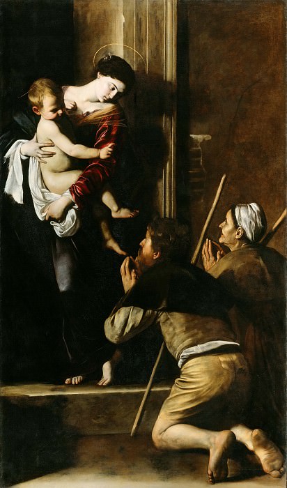 Madonna of the Pilgrims. Michelangelo Merisi da Caravaggio