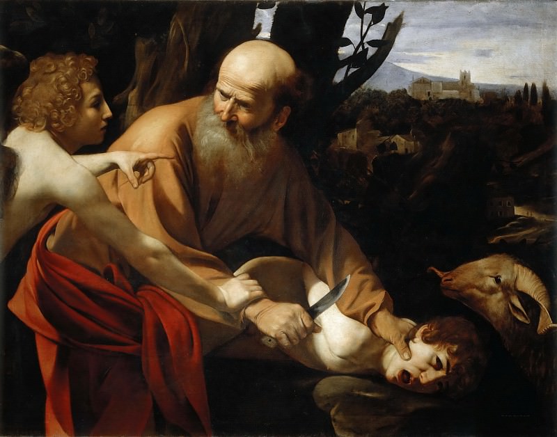 Sacrifice of Isaac. Michelangelo Merisi da Caravaggio