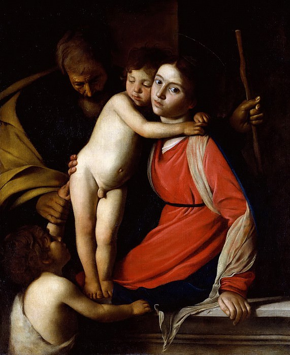 Святое cемейcтво c Иоанном Креcтителем , Микеланджело Меризи да Караваджо