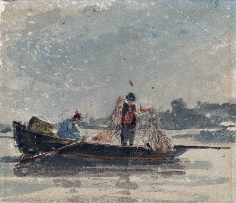 Fishermen Drawing a Net. David Cox