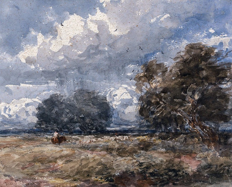 Shepherding the Flock, Windy Day. David Cox