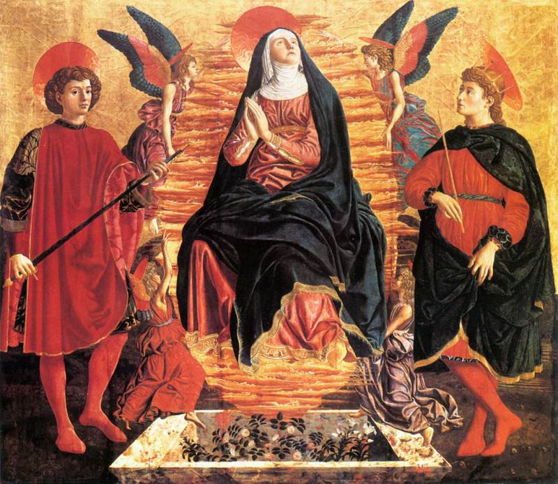 Our Lady of the Assumption with Sts Miniato and Julian. Andrea Del Castagno